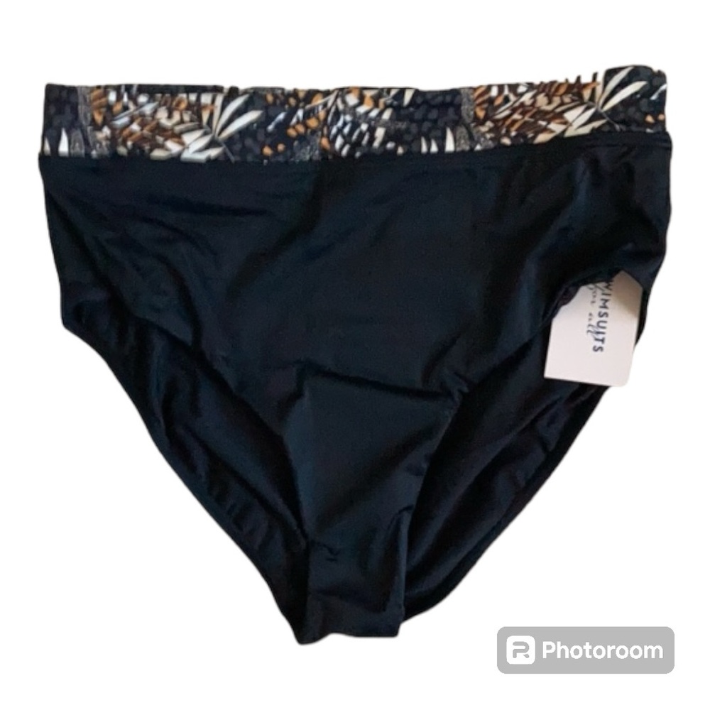 Swimsuits for All Tropical Maven High Waist
Swimsuit Bottom Palm Leaf Print Trim